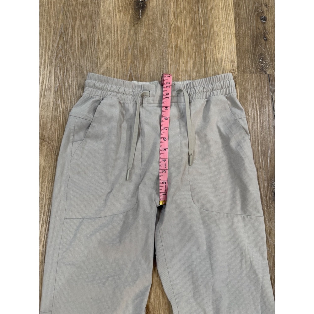 Lululemon Lab Mens Light Grey Grid Textured Tapered Jogger Pants Size M - Picture 3 of 11
